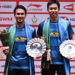 Ganda putra Hendra Setiawan/Mohammad Ahsan menjadi runner-up BWF World Tour Finals 2022 yang berlangsung di Bangkok, Thailand, Minggu (11/12/2022). ANTARA/HO-PP PBSI-1670752540