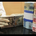 Ilustrasi - Petugas menghitung uang dolar AS dan uang rupiah di salah satu kantor cabang sebuah bank di Jakarta. ANTARA FOTO/Reno Esnir/foc.-1671677607