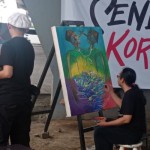 Kritik aktivis lawan korupsi di Makassar dituangkan lewat lukisan-1670554954