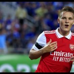 Arsip foto- Pemain Arsenal Martin Odegaard. (Getty Images via AFP/MIKE EHRMANN)-1692686304
