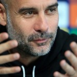 Pelatih Manchester City Pep Guardiola. (ANTARA/AFP/LINDSEY PARNABY)-1692501791