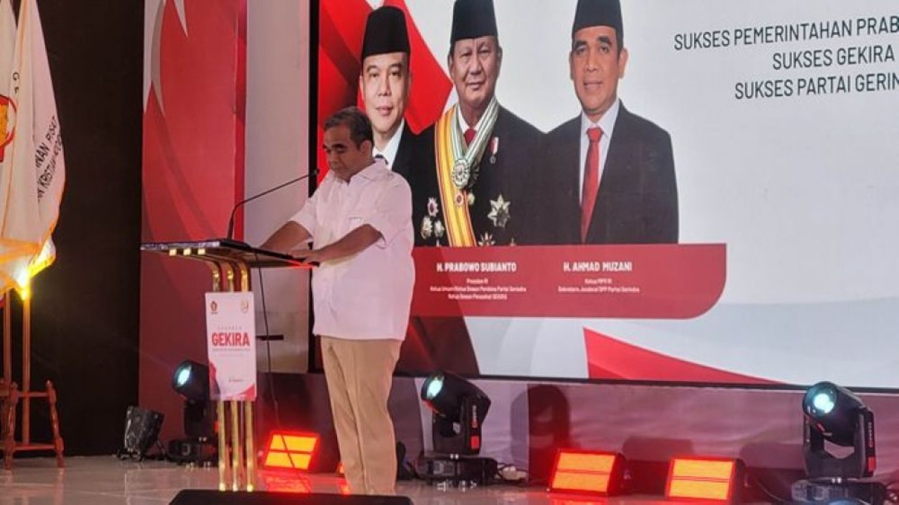 Ketua MPR RI sekaligus Sekretaris Jenderal Partai Gerindra, Ahmad Muzani. (Foto: Dok/Dedi/NTVNews.id)