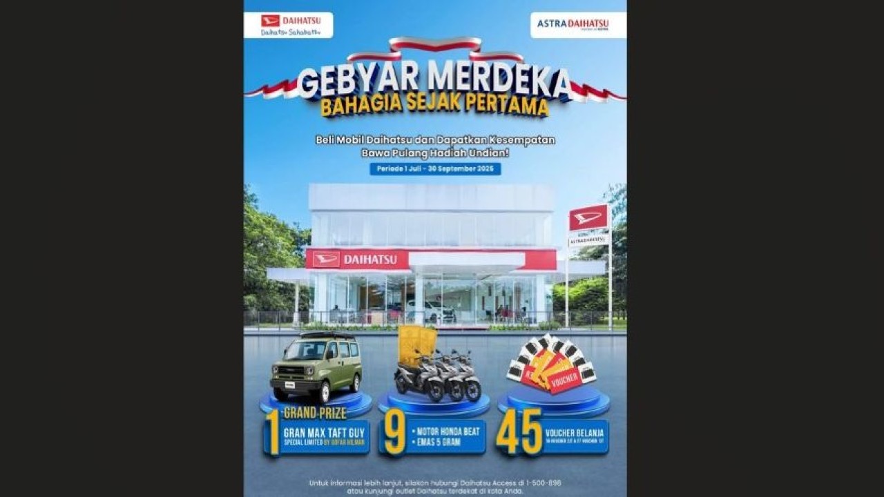 Beli mobil Daihatsu mendapatkan kesempatan membawa pulang hadian undian. (Foto: Istimewa)