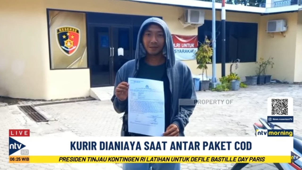 Kurir JNT di Pamekasan dicekik dan dirampas uangnya saat mengantarkan paket COD.