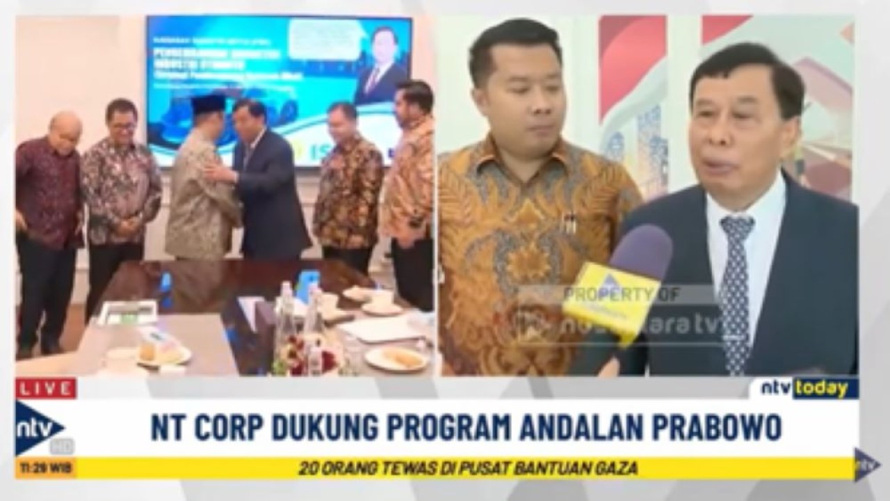 Presiden Komisaris NT Corp Dr. Ir. Nurdin Tampubolon, MM didampingi Presiden Direktur Nusantara TV, Don Bosco Selamun, Direktur Utama Nusantara TV, Randy Monthonaro Tampubolon, Direksi Dimpos Tampubolon dan Tommy William Tampubolon melakukan audiensi dengan Bappenas