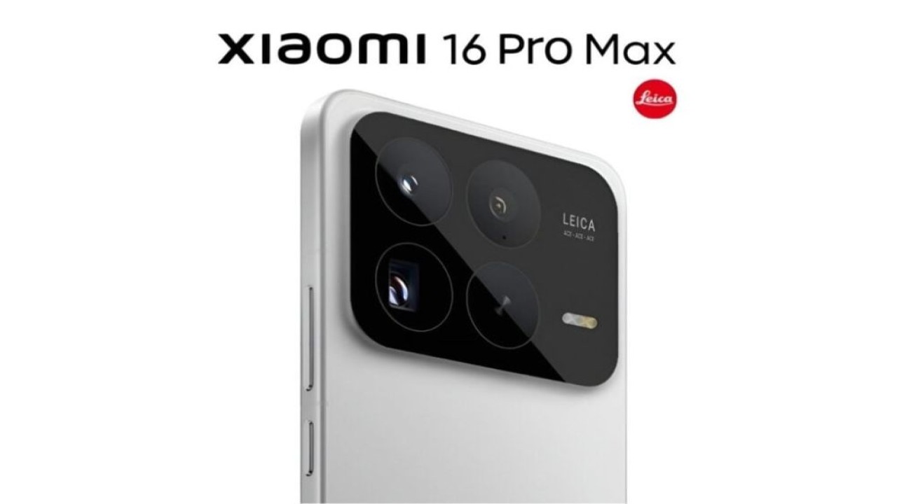 Render Xiaomi 16 Pro Max. (Foto: Istimewa via Gizmochina)