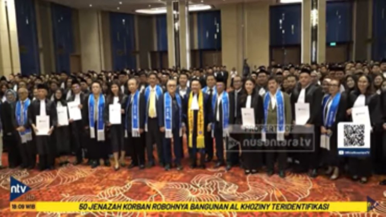 Ketua Umum DPN Peradi Profesor Otto Hasibuan mengangkat dan melantik 639 calon advokat Peradi