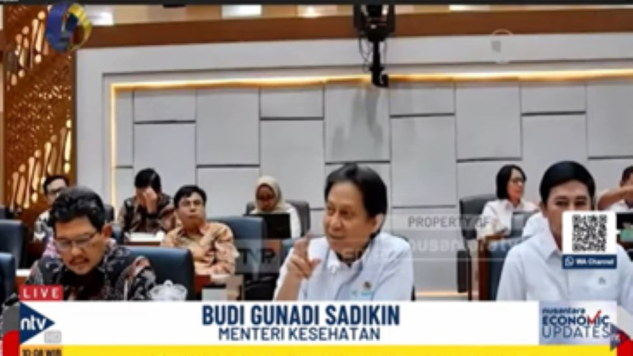 Menkes Budi Gunadi Sadikin saat rapat kerja dengan Komisi IX DPR RI