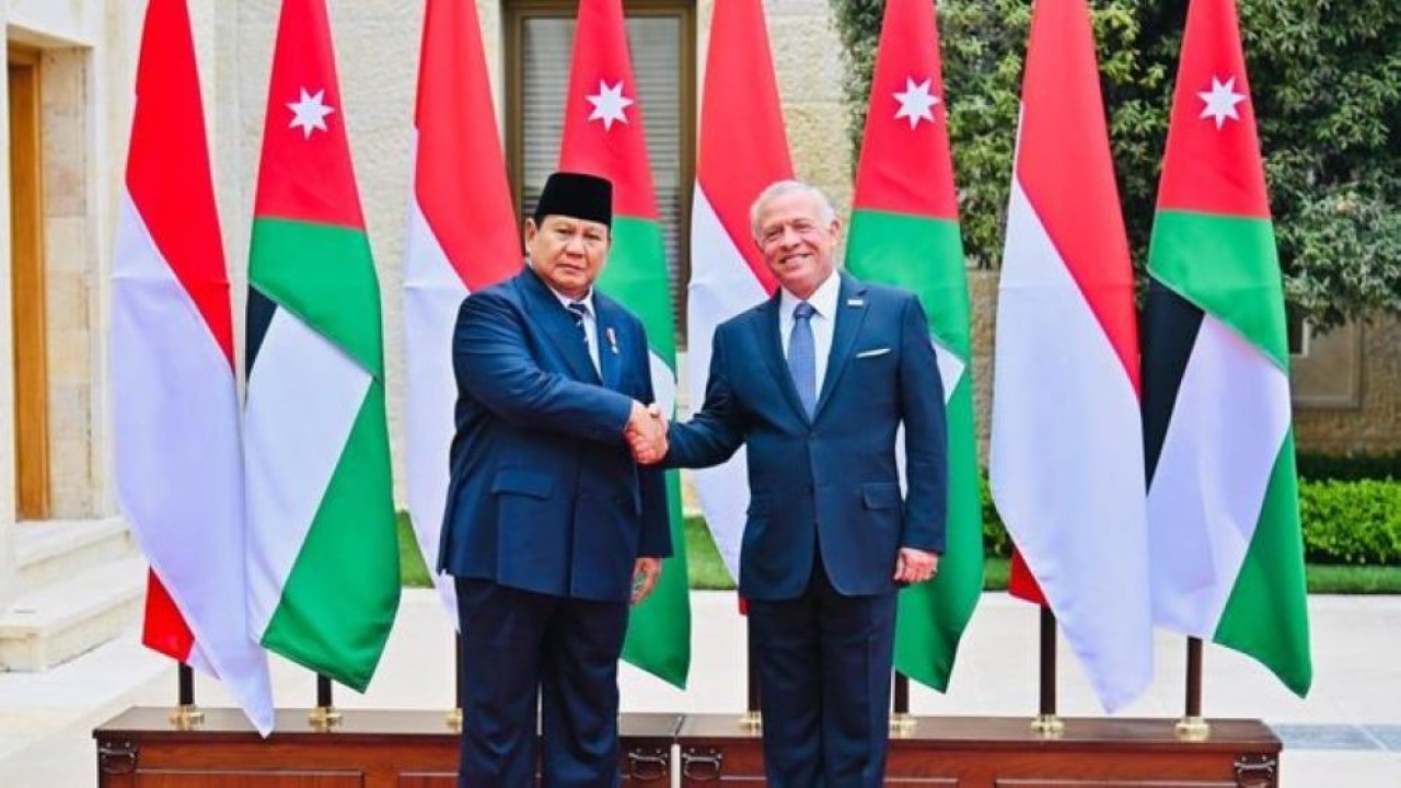 Presiden Prabowo Subianto melakukan pertemuan bilateral dengan Raja Yordania, Raja Abdullah II bin Al-Hussein. (Foto: Sekretariat Presiden)