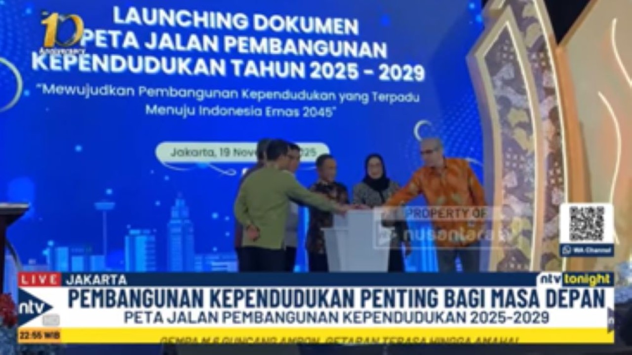 Menteri Kependudukan dan Pembangunan Keluarga Kepala BKKBN Wihaji meluncurkan Peta Jalan Pembangunan Kependudukan (PJPK) 2025-2029
