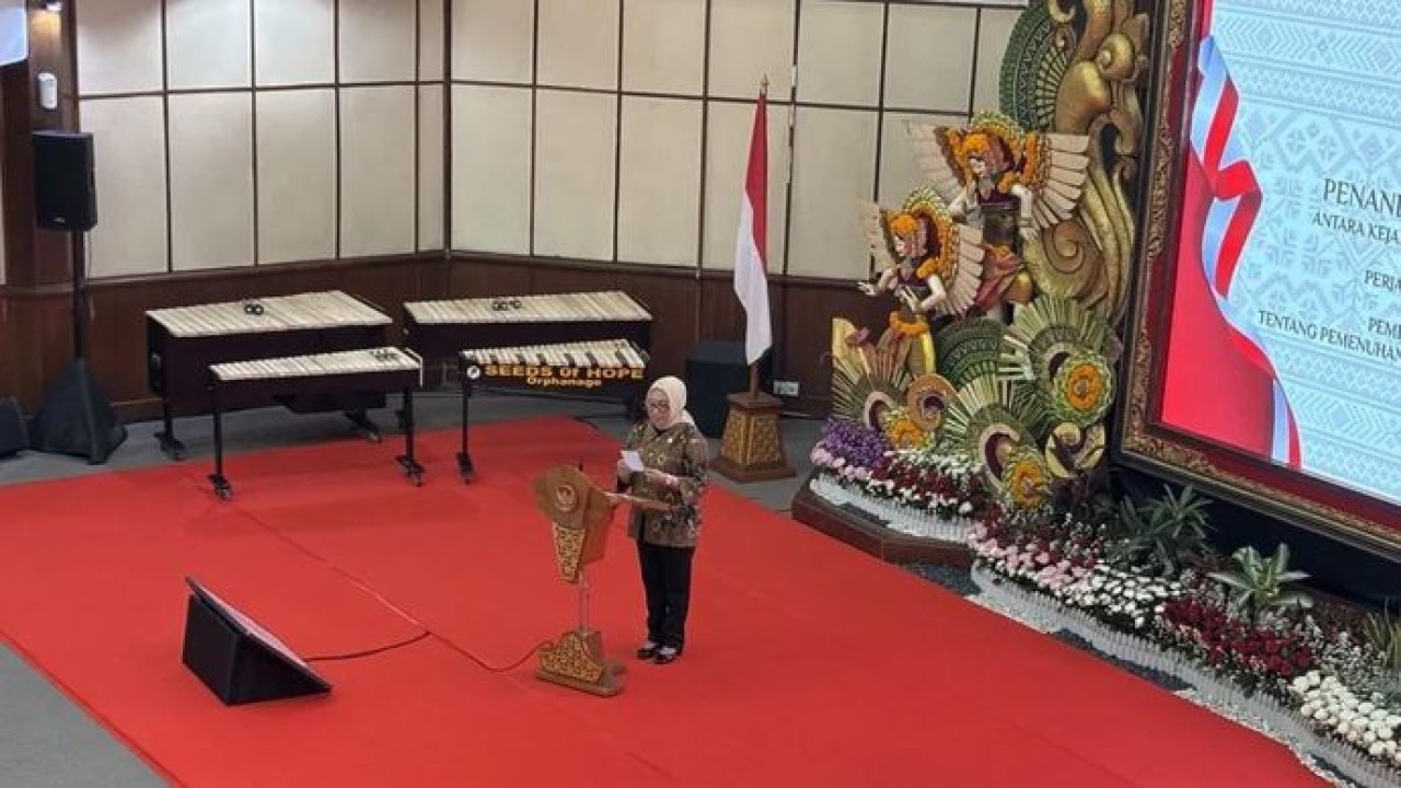 Menteri PPPA Arifah Fauzi tanggapi kasus dugaan kekerasan terhadap anak oleh ibu tiri di Sukabumi, Denpasar, Bali, Selasa 24 Februari 2026. ANTARA/Ni Putu Putri Muliantari. (Antara)