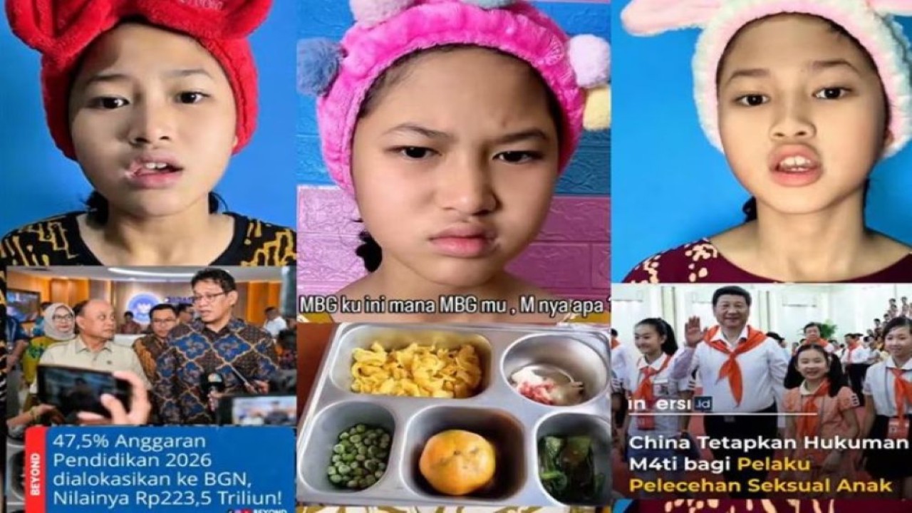 Charissa Putri Chandra Kirana yang mewakili suara anak-anak di Instagram. (Foto: Instagram @ChaChaHits/ABC News)