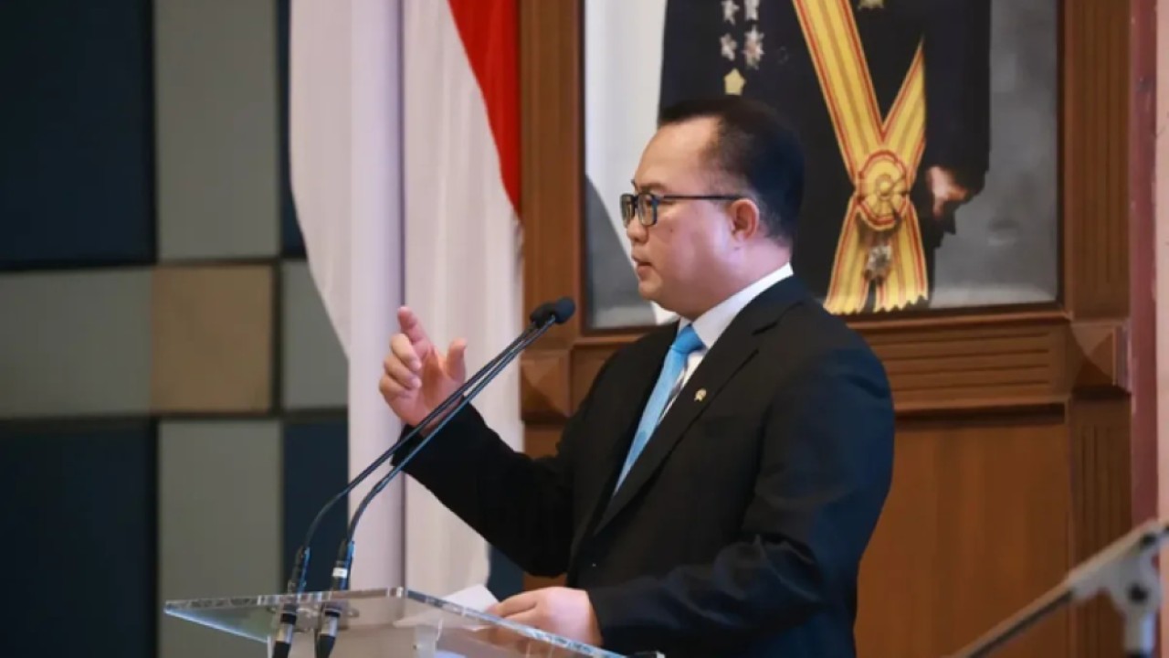 Kepala Badan Riset dan Inovasi Nasional (BRIN) Arif Satria dalam Sidang Terbuka Majelis Pengukuhan Profesor Riset di Jakarta, Rabu (15/4/2026). ANTARA/HO-BRIN (Antara)