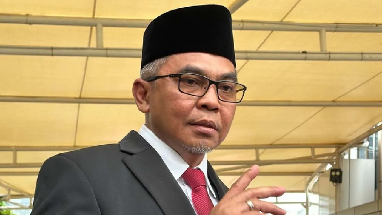 Ketua Komisi Pemberantasan Korupsi Setyo Budiyanto memberikan keterangan di Gedung Juang KPK, Jakarta, Rabu (18/2/2026). ANTARA/Rio Feisal/aa. (Antara)