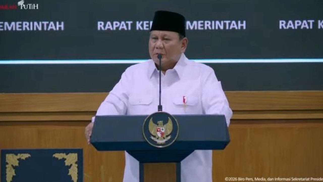 Prabowo Subianto dalam taklimat kepada jajaran Kabinet Merah Putih di Istana Kepresidenan (Istimewa)