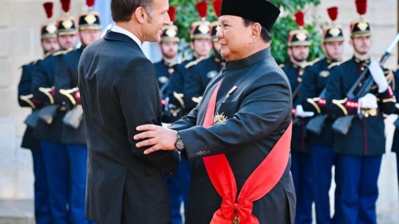 Presiden Prabowo Hadiri Jamuan Santap Malam Kenegaraan di Istana Élysée Paris (Setpres)