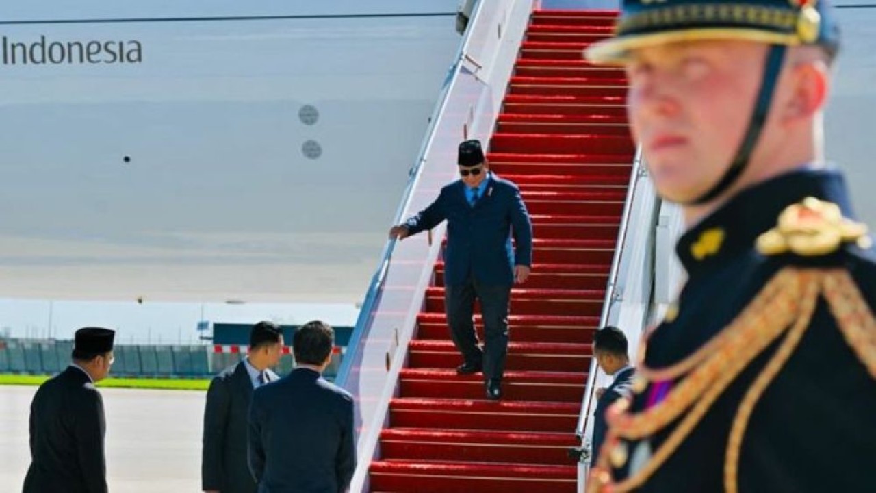 Presiden Prabowo Subianto, tiba di Bandara Orly, Paris, Republik Prancis, pada Selasa, 26 Mei 2026, sekitar pukul 10.00 waktu setempat (WS). (Foto: Setpres)