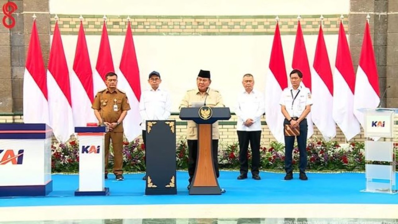 Prabowo Subianto dalam Peresmian Renovasi Cagar Budaya Stasiun Semarang Tawang (Istimewa)