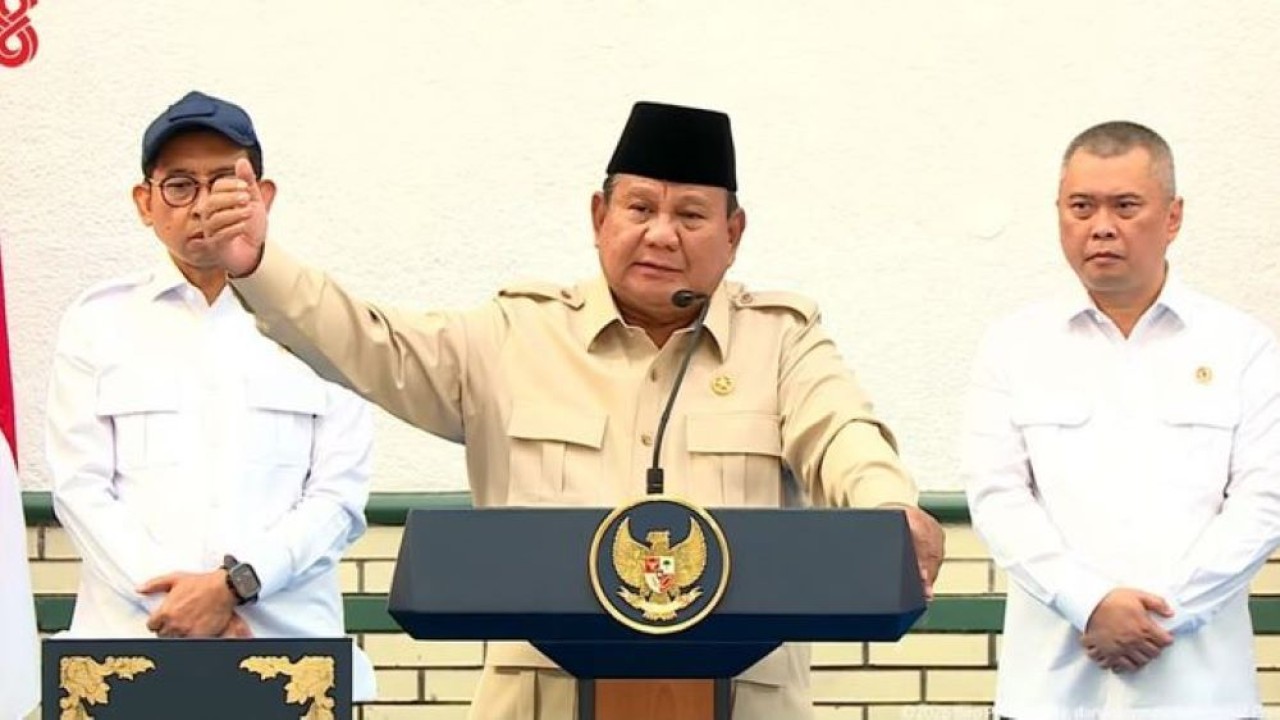 Prabowo Subianto dalam Peresmian Renovasi Cagar Budaya Stasiun Semarang Tawang (Istimewa)