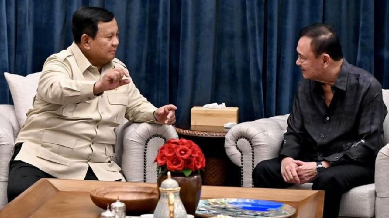 Presiden Prabowo Subianto menerima kunjungan mantan Perdana Menteri (PM) Thailand, Thaksin Shinawatra, di kediaman pribadinya di Kertanegara, Jakarta, Rabu, 8 Juli 2026. (Foto: Istimewa)