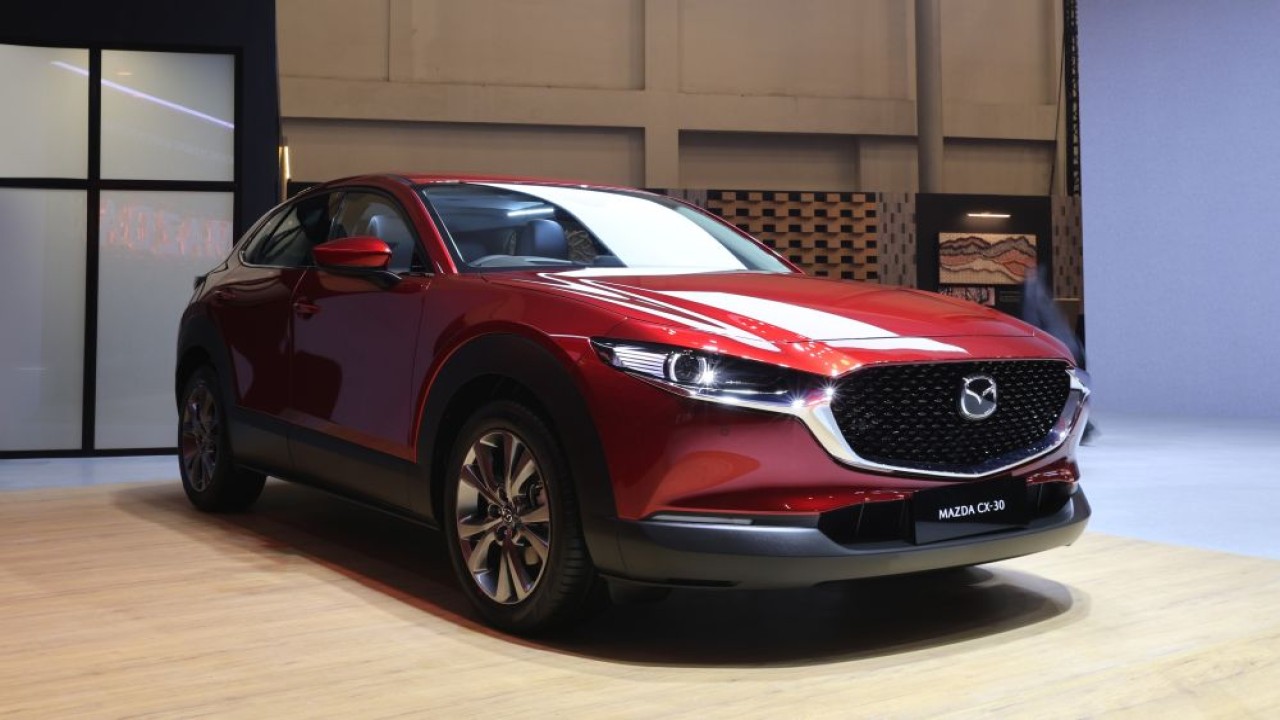 PT Eurokars Motor Indonesia (EMI) memperkenalkan The New Mazda CX-30 rakitan Indonesia pada ajang GIIAS 2026 di ICE BSD City, Kabupaten, Tangerang Banten. (Foto: Dok/Istimewa/EMI)
