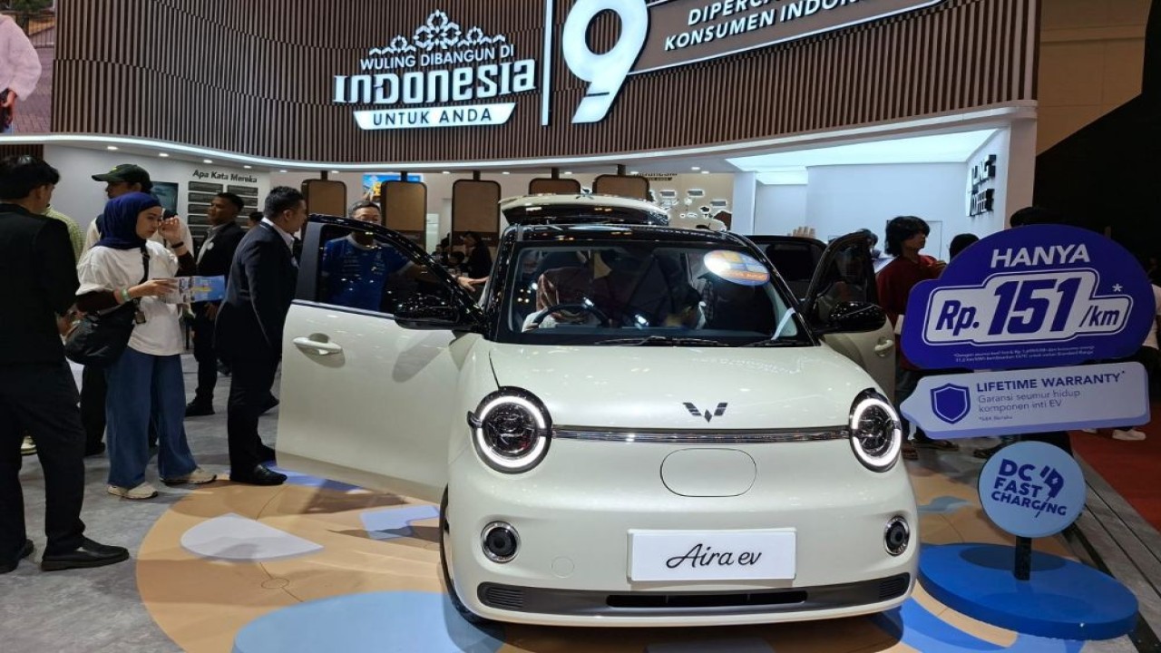 Wuling Aira ev mendominasi perolehan SPK selama GIIAS 2026 dengan total 2.238 unit. (Foto: Dok/Istimewa)